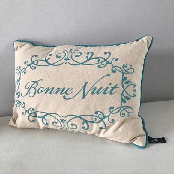 NWOT Newport Down Pillow. “Bonne Nuit”💫 - Picture 4 of 9